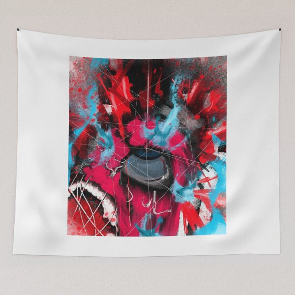 Item preview, Screaming Cyber Face Red Digital Expressionism designed and sold by SherriRowe.