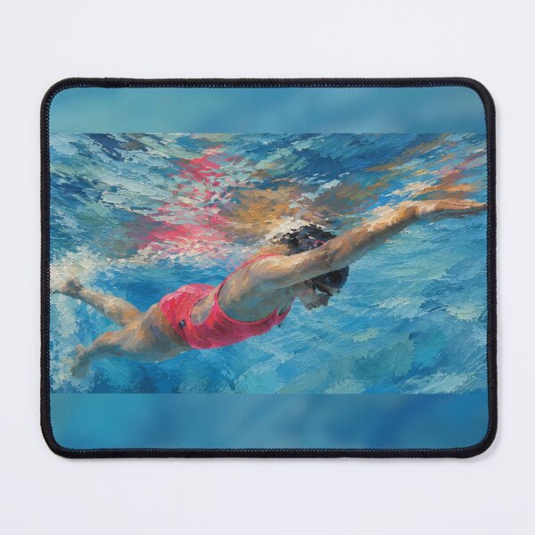 Item preview, Impressionist Swimmer Painting Under Water designed and sold by Paper&Palette.