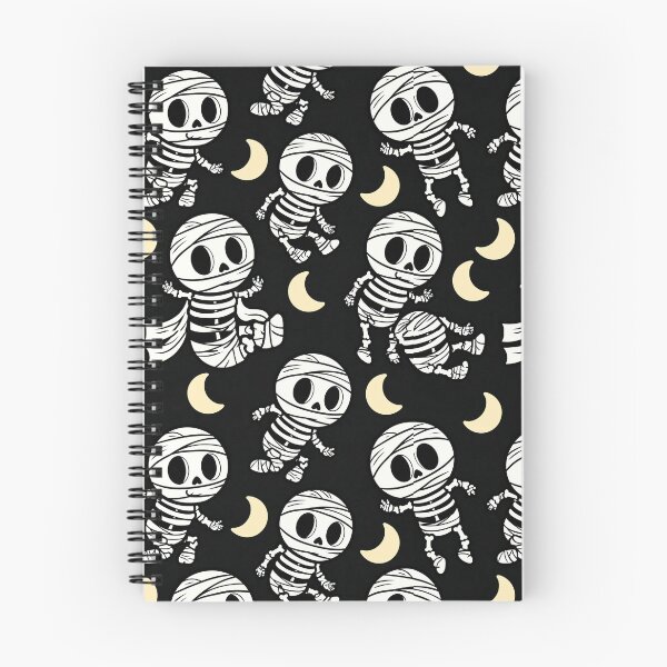 Item preview, Halloween Skeleton Mummy with Moons Pattern designed and sold by Derek Gillette.