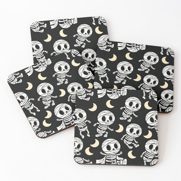 Item preview, Halloween Skeleton Mummy with Moons Pattern designed and sold by Derek Gillette.