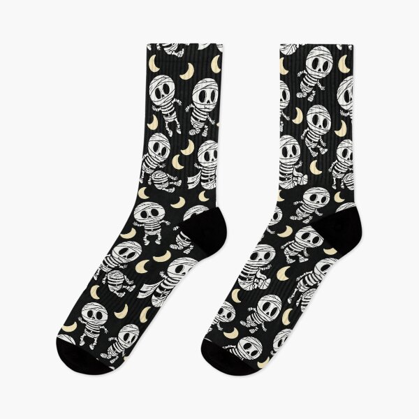 Item preview, Halloween Skeleton Mummy with Moons Pattern designed and sold by Derek Gillette.