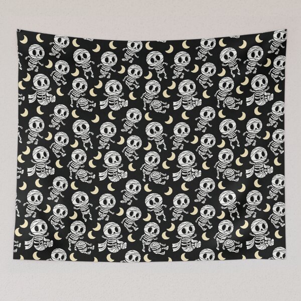 Item preview, Halloween Skeleton Mummy with Moons Pattern designed and sold by Derek Gillette.