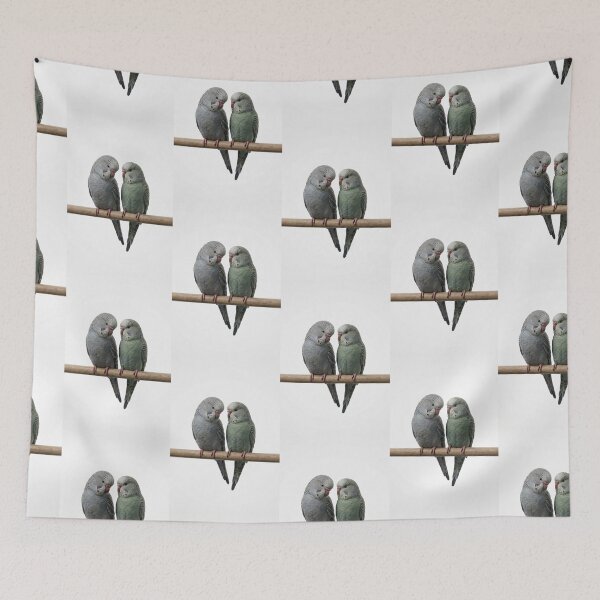 Item preview, Budgie lovers cute Parakeet bird beaus lots of love parrot illustration designed and sold by Vintage Designs +.