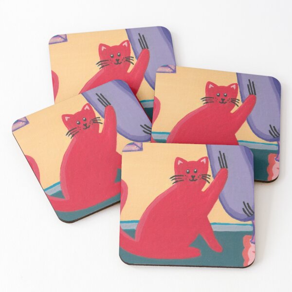 Item preview, Cat Sofa Art (Collection "Le Chat Rouge") designed and sold by TraceGleamArt.