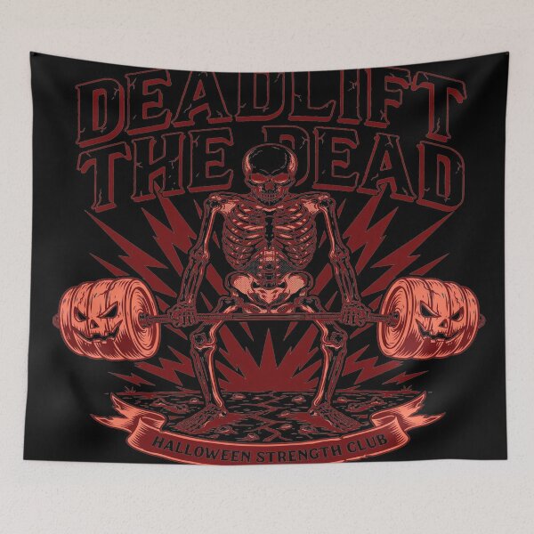 Item preview, Skeleton Deadlift Halloween Gym Motivation & Streetwear Graphic designed and sold by Thompika.