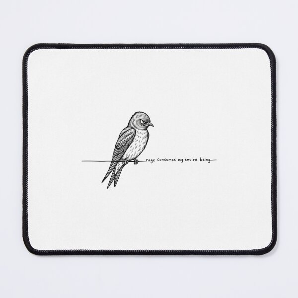 Item preview, Rage Consumes My Entire Being Funny Bird Minimalist Line Art designed and sold by Whirx.