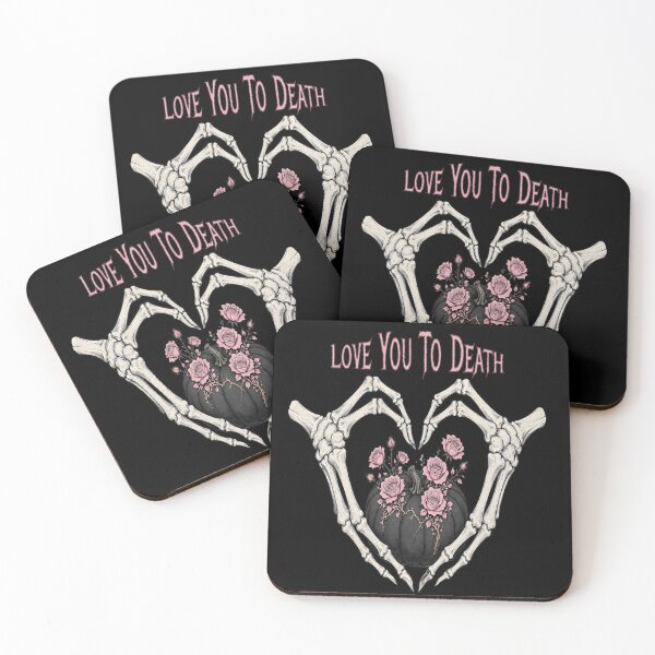 Item preview, Skeleton Hands Heart Pumpkin Pink Roses Pastel Goth Halloween designed and sold by CraftyValley.