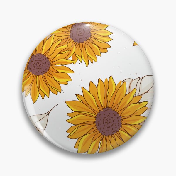 Item preview, Sunflower Floral Pattern Golden Yellow Flowers & Botanical Leaves designed and sold by JRRTs.