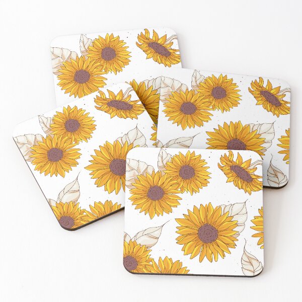 Item preview, Sunflower Floral Pattern Golden Yellow Flowers & Botanical Leaves designed and sold by JRRTs.