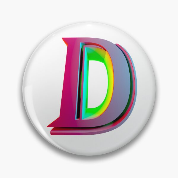 Item preview, Neon 3D Letter D - Retro Synthwave Style designed and sold by Creatigrafo.
