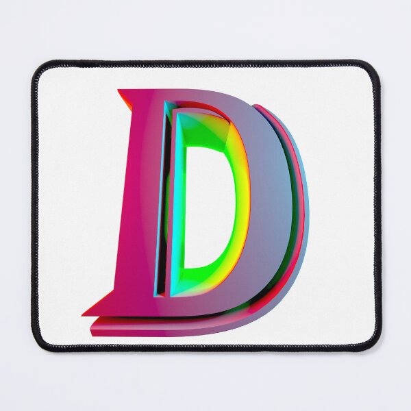 Item preview, Neon 3D Letter D - Retro Synthwave Style designed and sold by Creatigrafo.