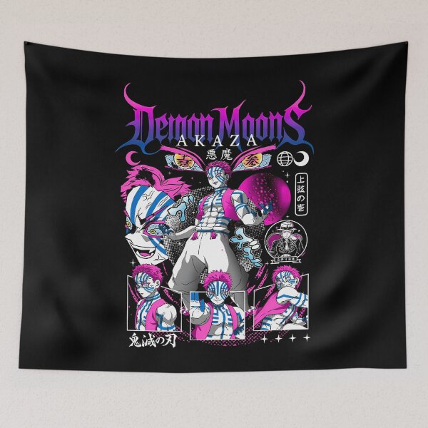 Item preview, Akaza Upper Rank Three Demon Moons Demon Slayer designed and sold by friends420.