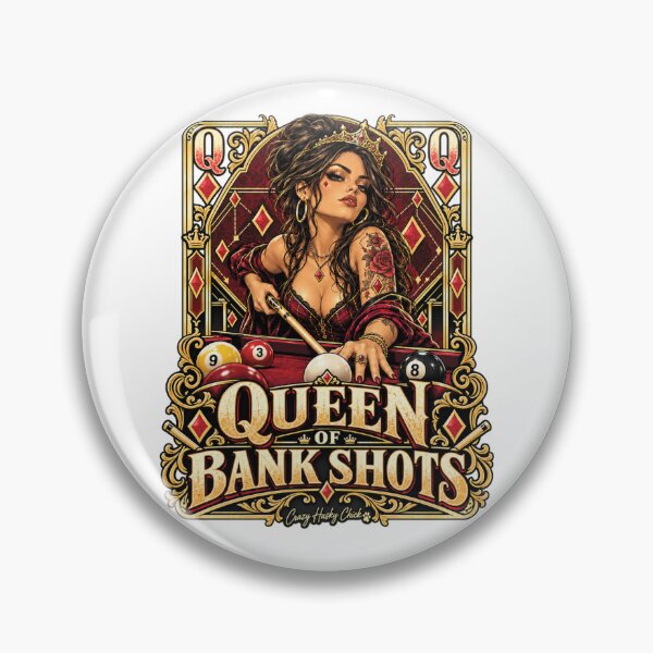 Item preview, Queen of Bank Shots | Women’s Pool Player Billiards Queen Design designed and sold by Crazyhuskychick.