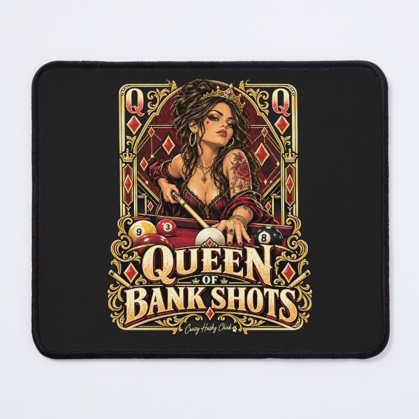 Item preview, Queen of Bank Shots | Women’s Pool Player Billiards Queen Design designed and sold by Crazyhuskychick.