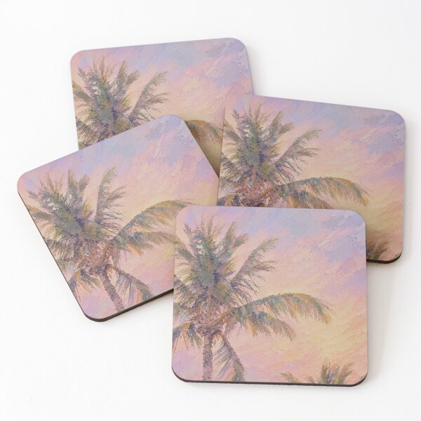 Item preview, Pastel Palm Sunset – Impressionist Tropical Dreamscape designed and sold by Paper&Palette.