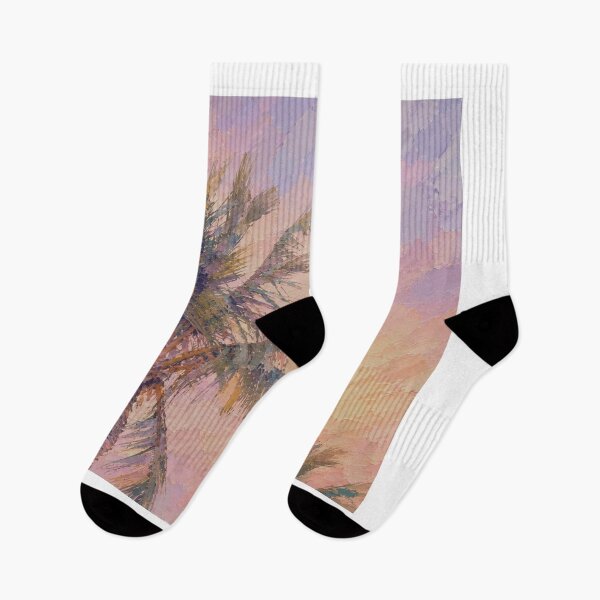 Item preview, Pastel Palm Sunset – Impressionist Tropical Dreamscape designed and sold by Paper&Palette.