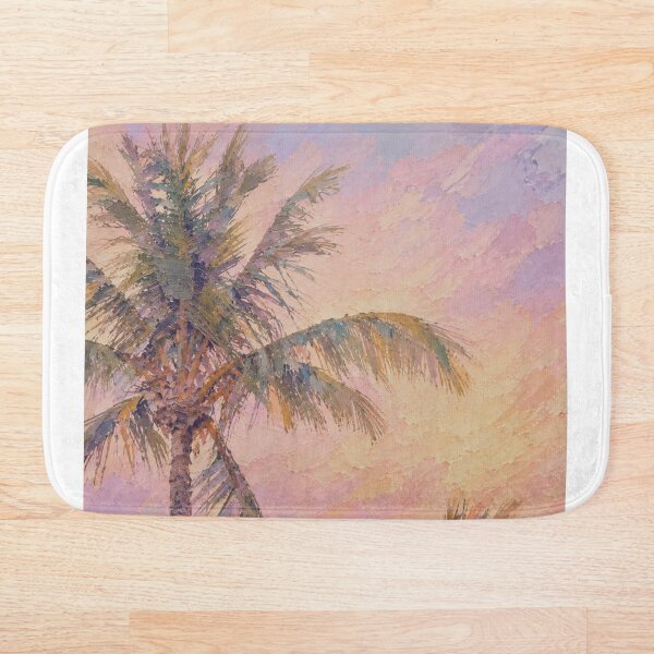 Item preview, Atardecer con palmeras en tonos pastel: un paisaje tropical de ensueño impresionista. designed and sold by Paper&Palette.