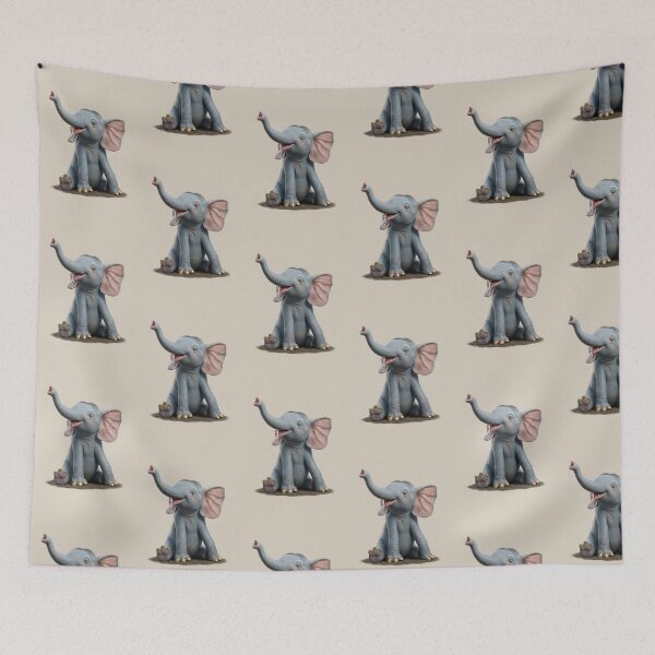 Item preview, Cute baby elephant illustration designed and sold by Vintage Designs +.