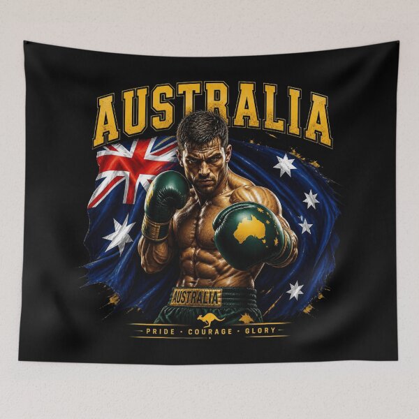 Item preview, Australia Boxing Fighter - Pride Courage Glory designed and sold by ForzaDesigns.