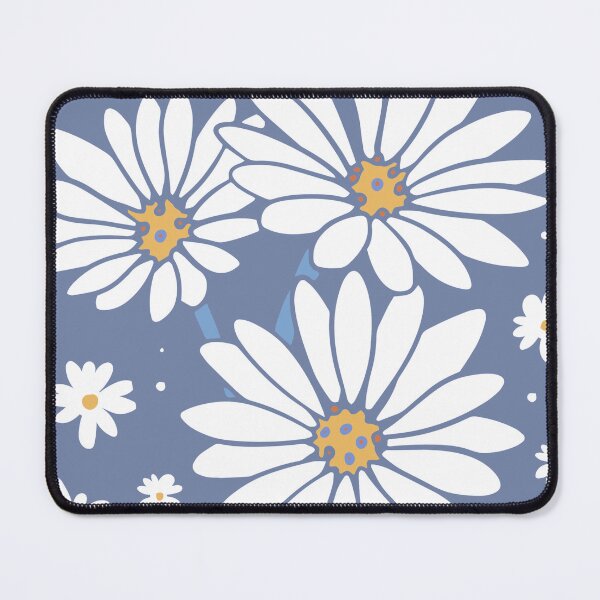 Item preview, White Daisy Floral Pattern Soft Blue Botanical Flower designed and sold by JRRTs.
