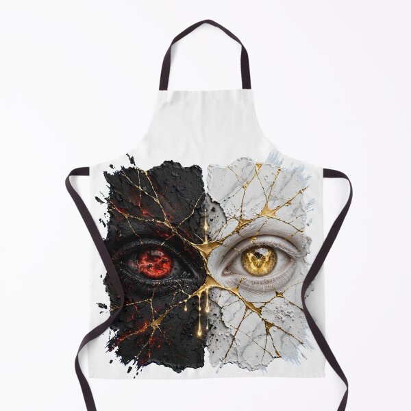 Item preview, Duality of Fire and Ice Abstract Surreal Eye Art Print designed and sold by  One City Two Children Studio.