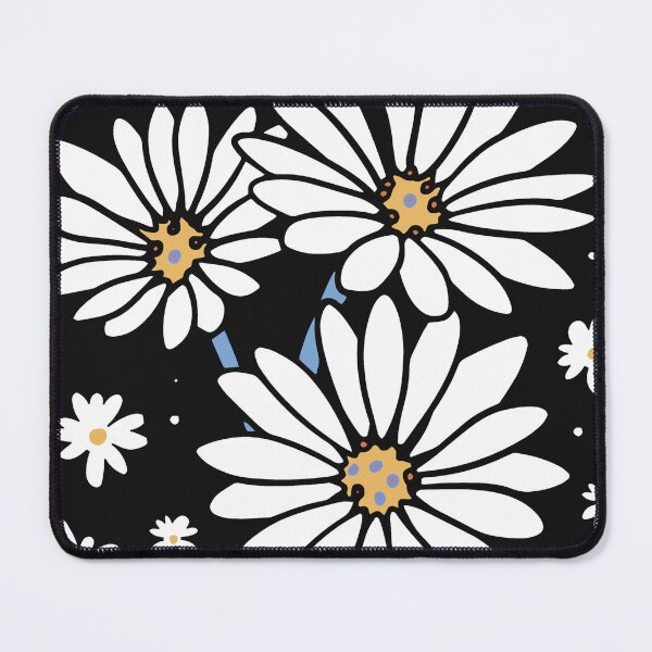 Item preview, White Daisy Floral Pattern Bold Black Botanical Flower designed and sold by JRRTs.