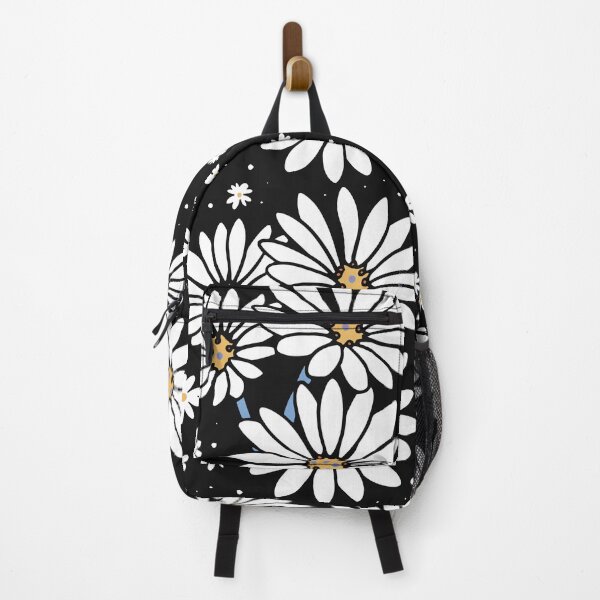 Item preview, White Daisy Floral Pattern Bold Black Botanical Flower designed and sold by JRRTs.