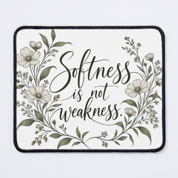Item preview, Softness Is Not Weakness Shirt - Botanical Mental Health Quote T-Shirt designed and sold by MotiveStuff.