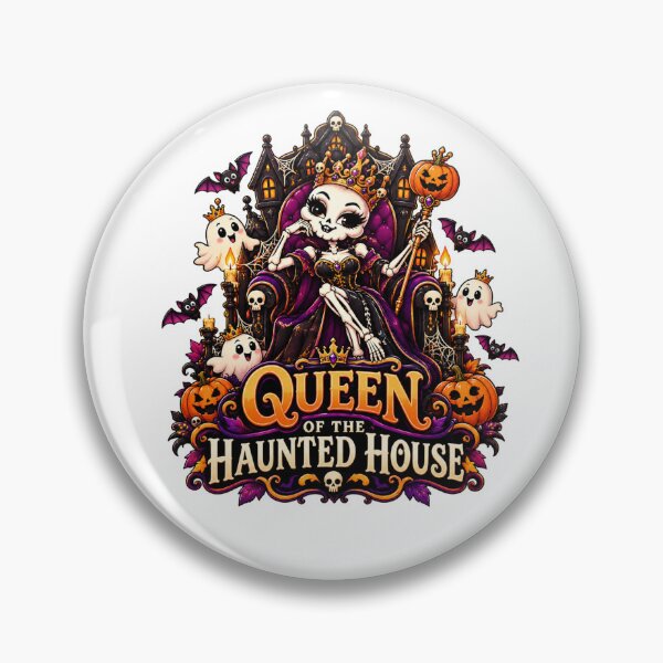 Item preview, Queen of the Haunted House Halloween Graphic, Skeleton Queen PNG, Spooky Haunted House Clipart designed and sold by Pixanova.