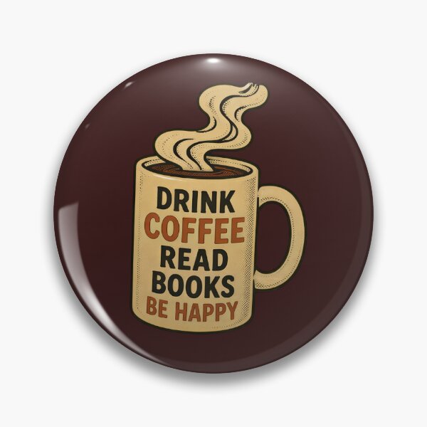 Item preview, Drink Coffee Read Books Be Happy - Vintage Mug Illustration designed and sold by aysenism.