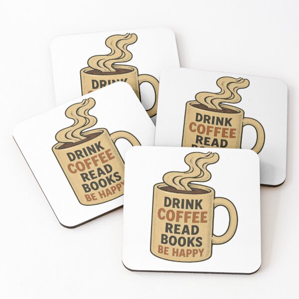 Item preview, Drink Coffee Read Books Be Happy - Vintage Mug Illustration designed and sold by aysenism.