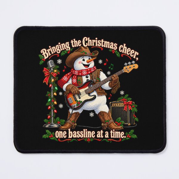 Item preview, Bass Playing Snowman designed and sold by A5ranch merch.