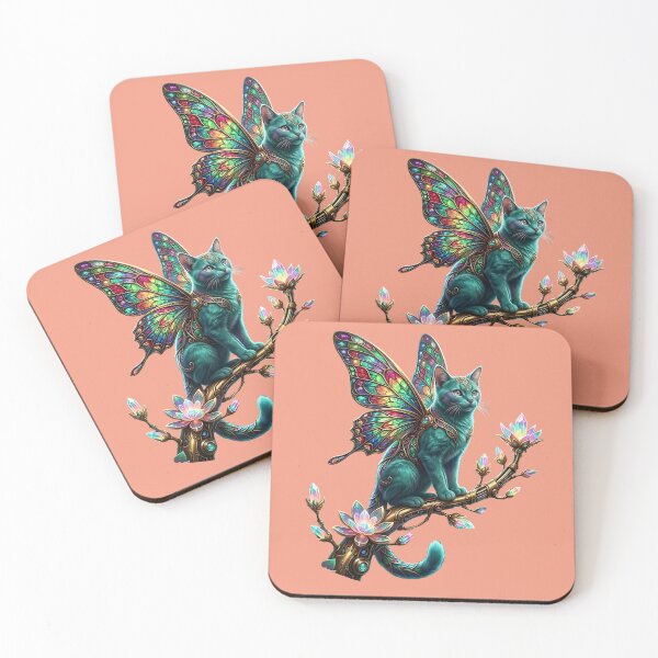 Item preview, Magical Fairy Cat with Butterfly Wings designed and sold by Utopian-Magic.
