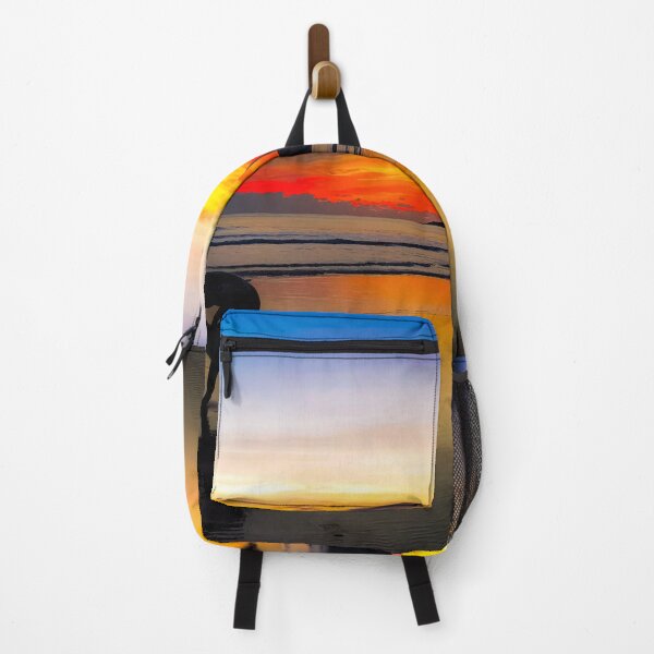 Item preview, Surfer Silhouette at Vibrant Beach Sunset designed and sold by MooTravels.