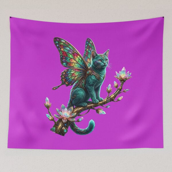 Item preview, Magical Fairy Cat with Butterfly Wings designed and sold by Utopian-Magic.