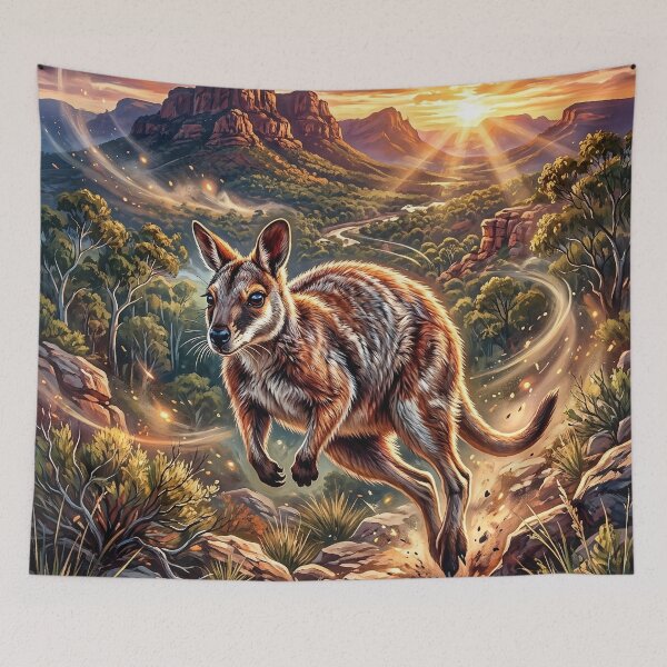 Item preview, Leaping Wallaby - Australian Outback Sunset designed and sold by Lucid Dream Pixel.