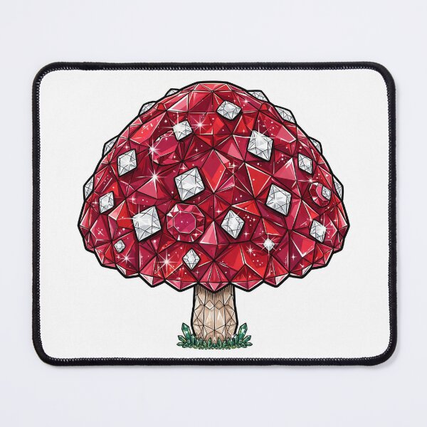Item preview, Red Amanita Mushroom Crystal Sticker - Ruby Diamond Toadstool designed and sold by Crystal Critters .