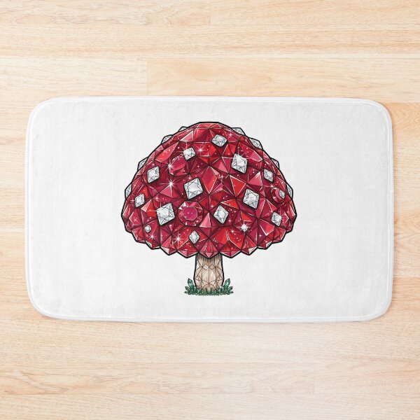 Item preview, Red Amanita Mushroom Crystal Sticker - Ruby Diamond Toadstool designed and sold by FineLineBotanical .