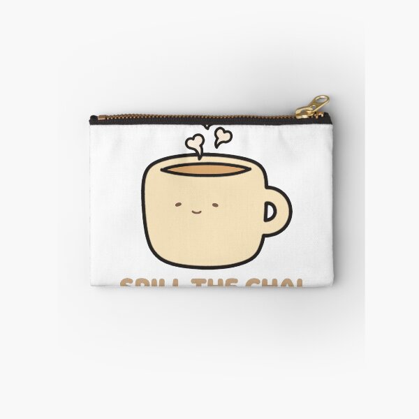 Item preview, Cute Chibi Chai Latte Cup Spill The Chai Tea Pun Sticker designed and sold by xiaoxiaochibi.