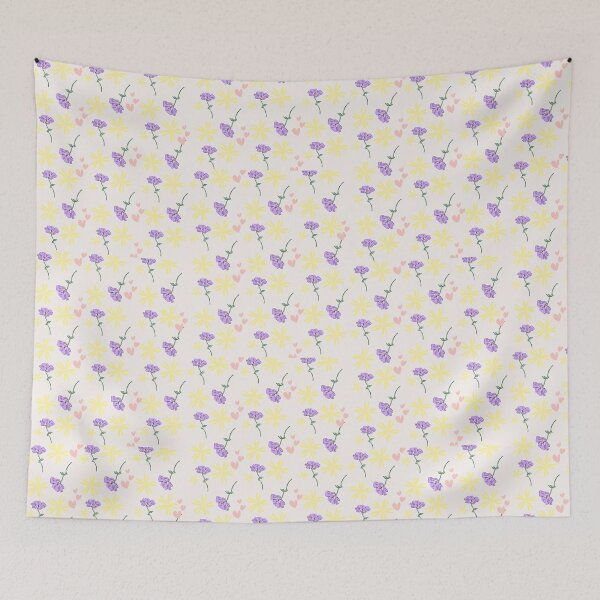 Item preview, Pastel Wildflower Meadow in Soft Yellow, Lavender, and Pink phone cases - T-shirts - pillows - aprons - muge designed and sold by ArtwithRabbit.