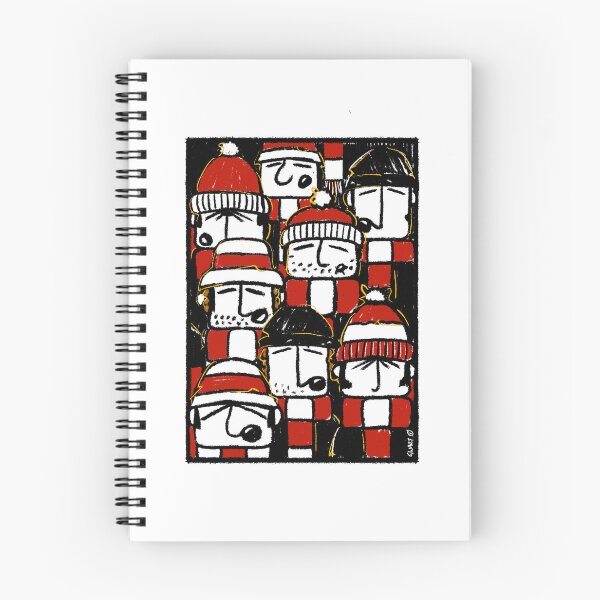 Item preview, Classic Football Fans Illustration | Footy Crowd | Red & White Scarf designed and sold by GWARTGB.