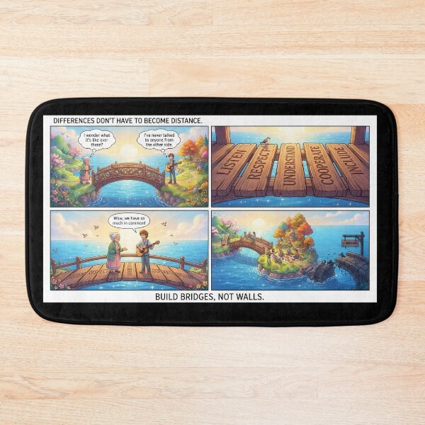 Item preview, Building bridges, tearing down walls – finding common ground designed and sold by Mianku | Für das Leben.