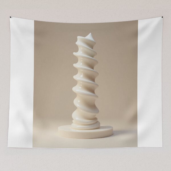 Item preview, Minimalist Helical Screw Column Ceramic Sculpture designed and sold by profustock.