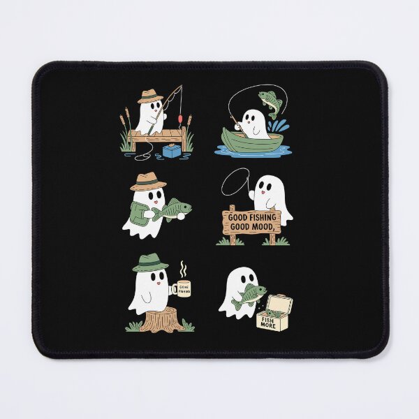 Item preview, Gone Fishing Cute Ghost – Funny Fisherman Lake Life Art designed and sold by jkrphoto.
