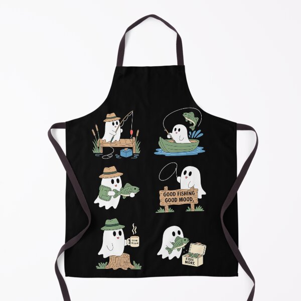 Item preview, Gone Fishing Cute Ghost – Funny Fisherman Lake Life Art designed and sold by jkrphoto.
