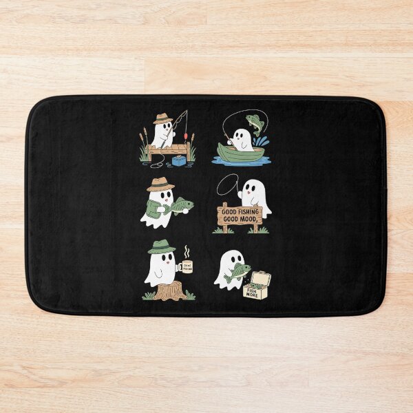 Item preview, Gone Fishing Cute Ghost – Funny Fisherman Lake Life Art designed and sold by jkrphoto.