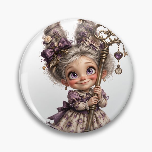 Item preview, Cute fat girl character holding gigantic key designed and sold by NBazilenco.