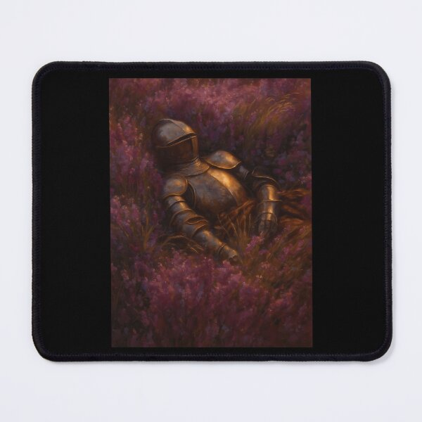 Item preview, Gothic Knight in Lavender Field – Romantic Dark Fantasy Artwork designed and sold by CarmelaSam.