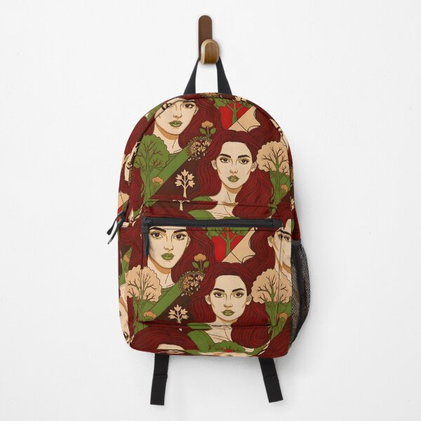 Item preview,  Bold women dark red botanicals dynamic lines designed and sold by Andimoot.