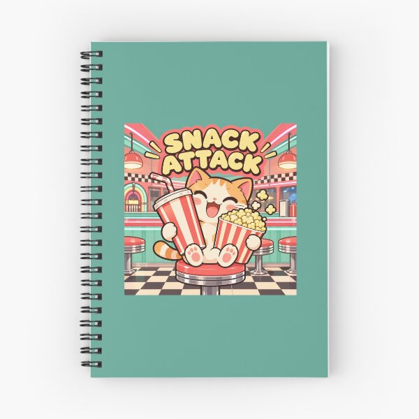 Item preview, Cute Cat Retro Diner Snack Attack Kawaii 50s designed and sold by DmaarGroup.